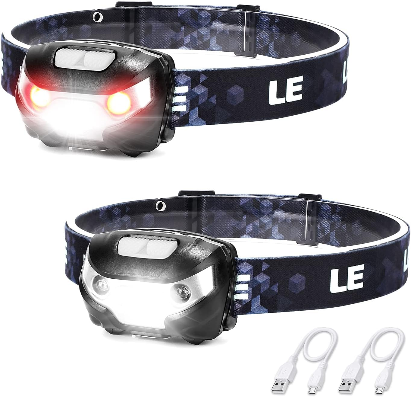 Detalle de Lepro Rechargeable Headlamp 2-Pack