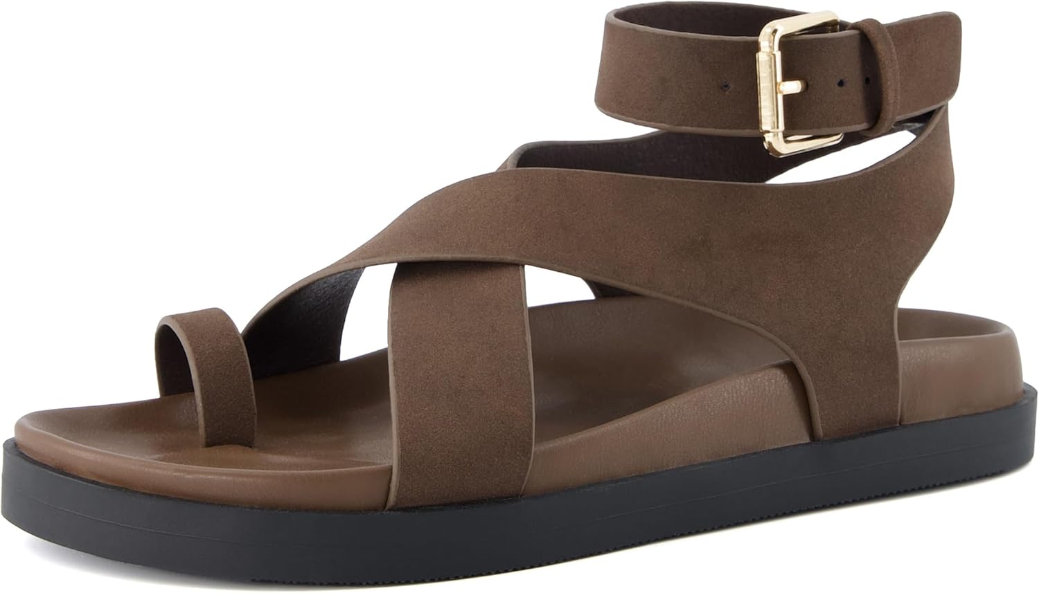 Detalle de CUSHIONAIRE Entry Women’s Ankle Wrap Platform Sandal with Molded Footbed