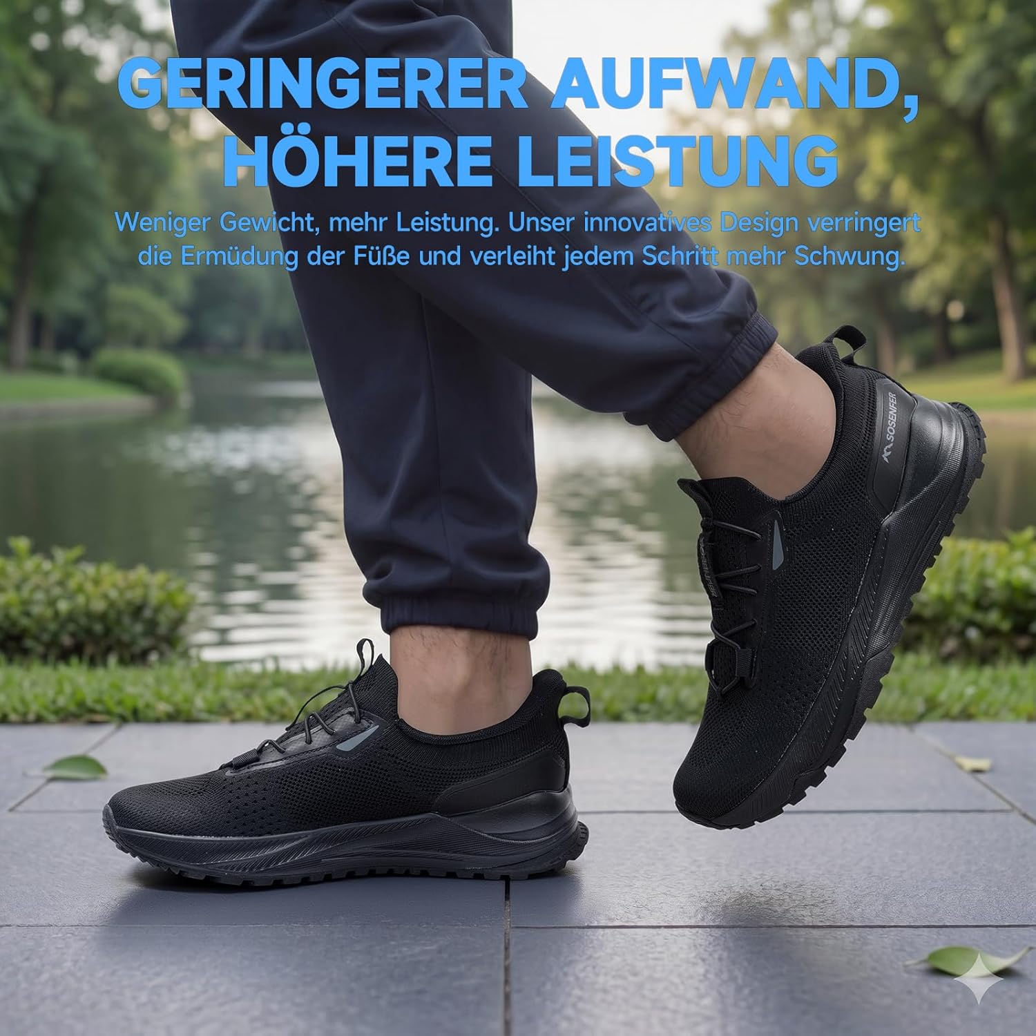 Thumbnail 6 de Sosenfer Slip-on Sneakers Herren – Breite Füße, atmungsaktives Obermaterial, rutschfeste Sohle