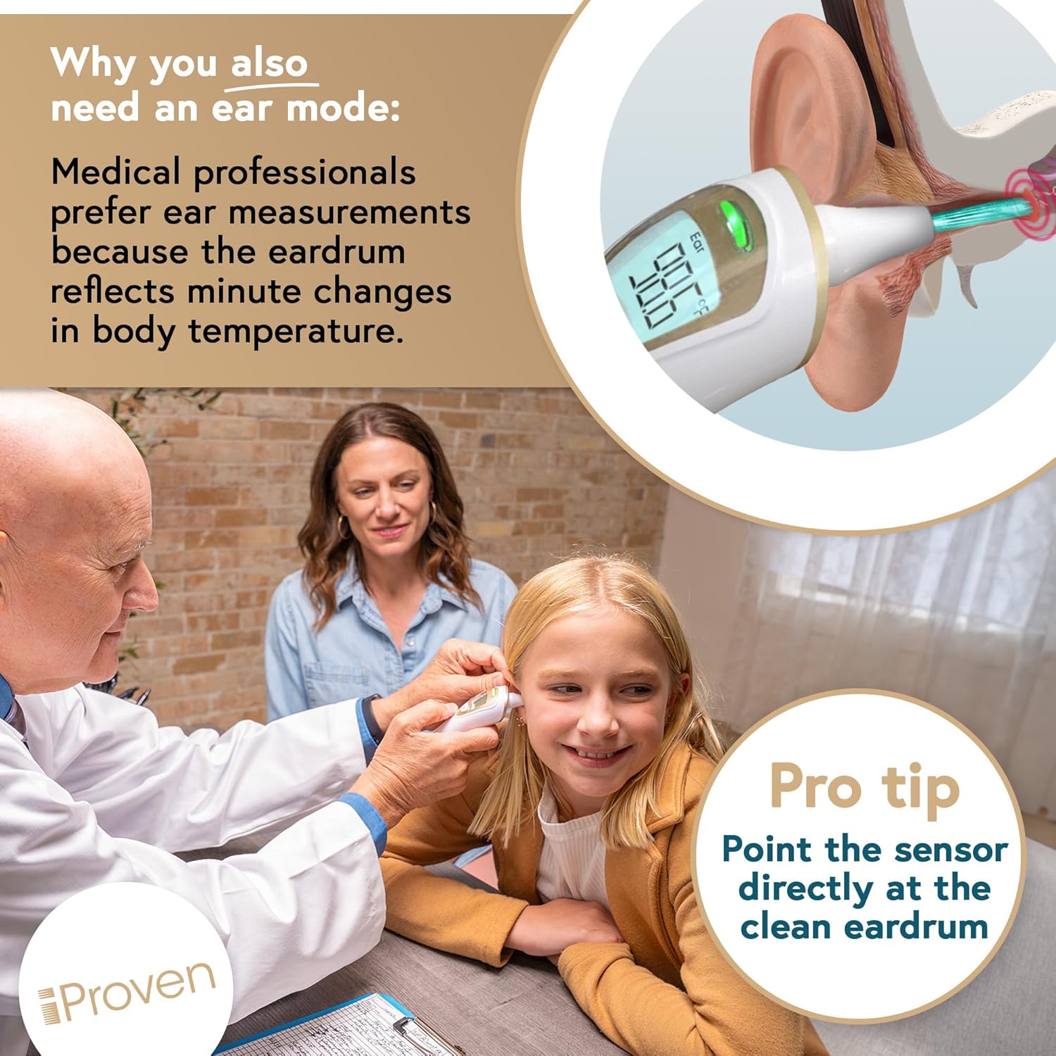 Thumbnail 1 de iProvèn Pro Series DMT-77 Ear Thermometer with Non-Touch Forehead Function