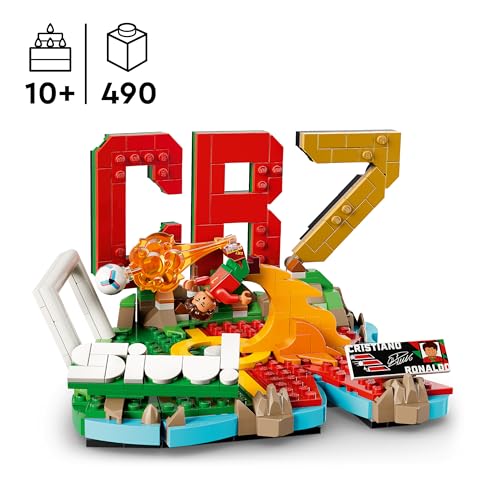 Detalle 2 de LEGO Editions Cristiano Ronaldo – Highlights calcistici (43012) | Miniatura da Esposizione con Minifigure CR7