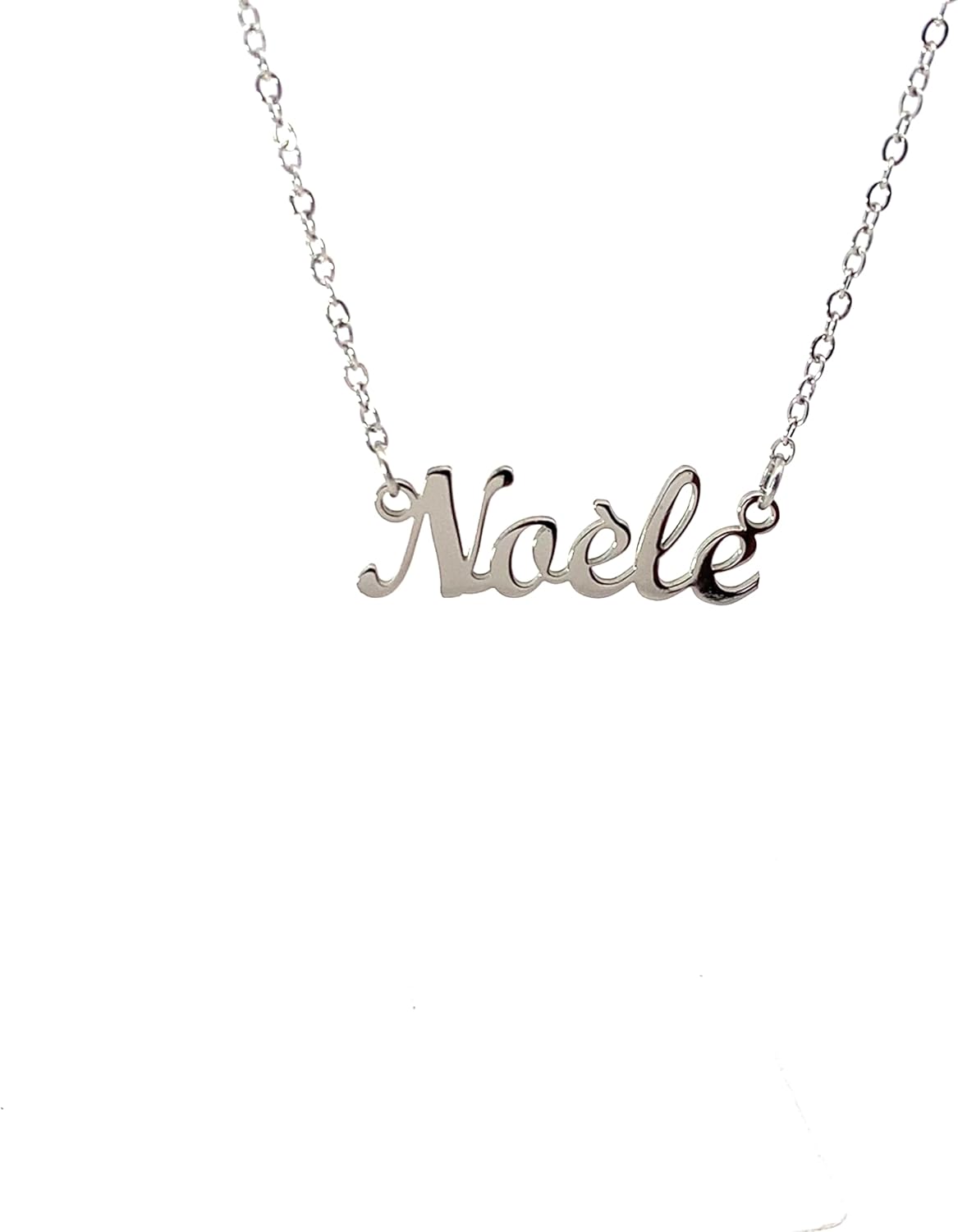 Detalle de 10:10 Collana Donna Personalizzata in Acciaio Inox Anallergico – Nome Inciso, Finitura Lucida e Catenina Regolabile