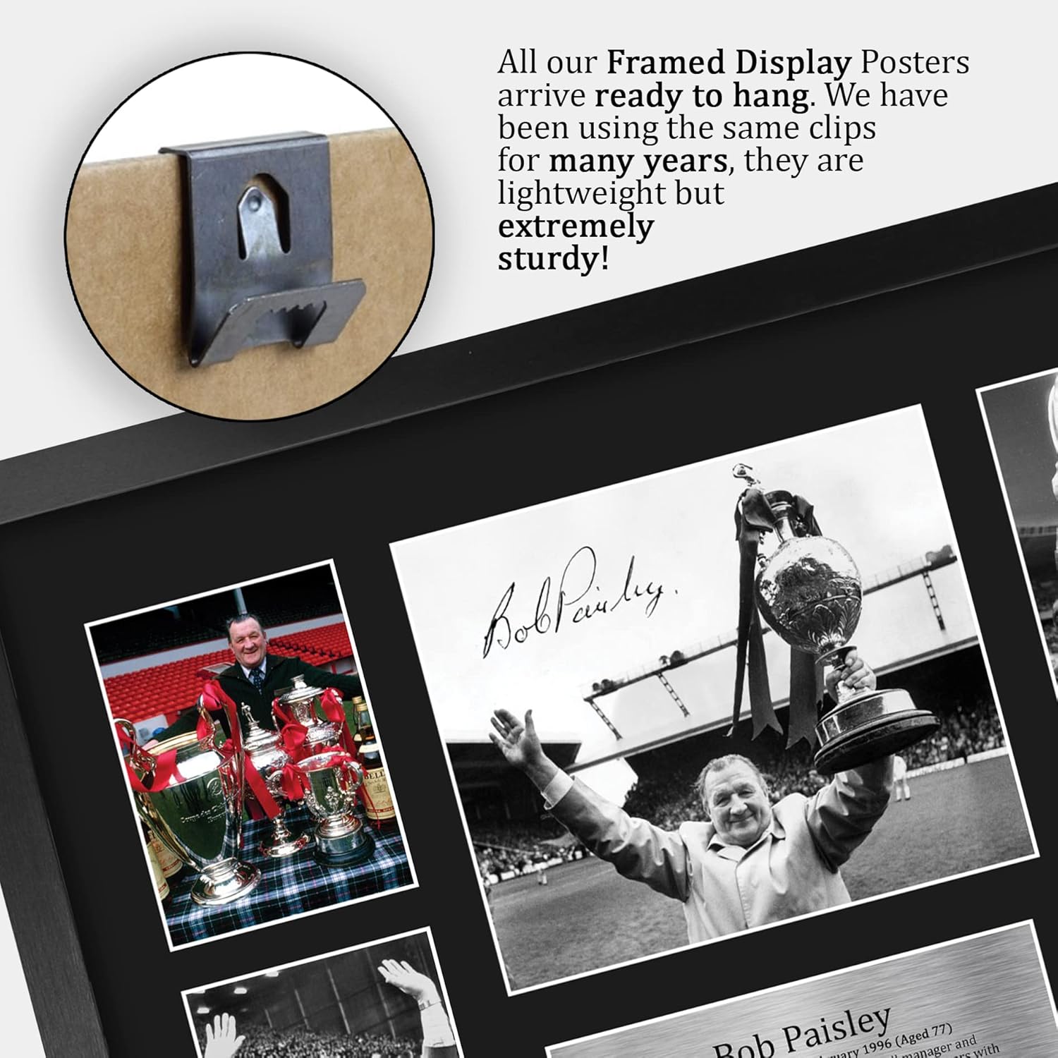 Thumbnail 4 de HWC Trading FR A3 Bob Paisley framed signed autograph picture (330x445mm) for Liverpool fans
