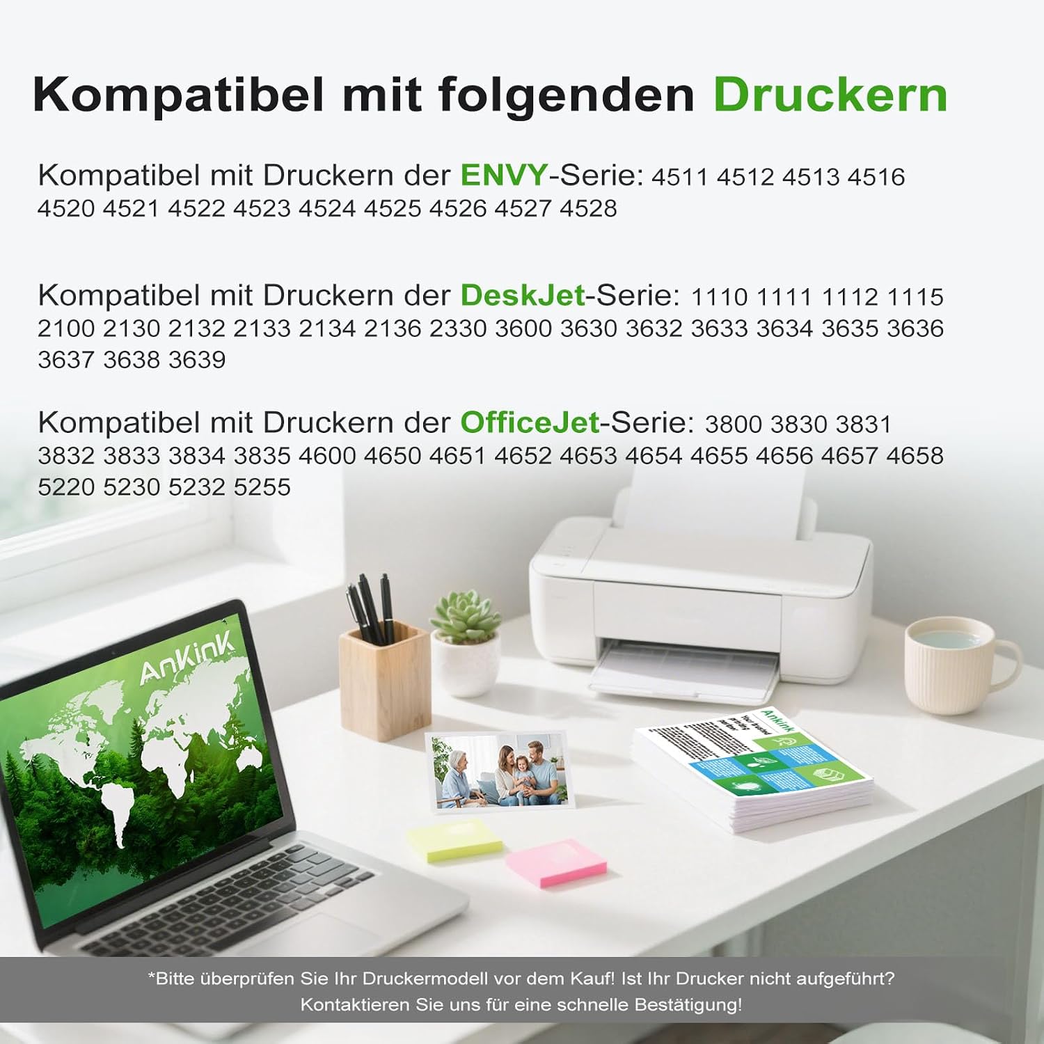 Detalle de ANKINK 302XL Druckerpatronen Schwarz – 2er-Pack für HP-Modelle (XL)
