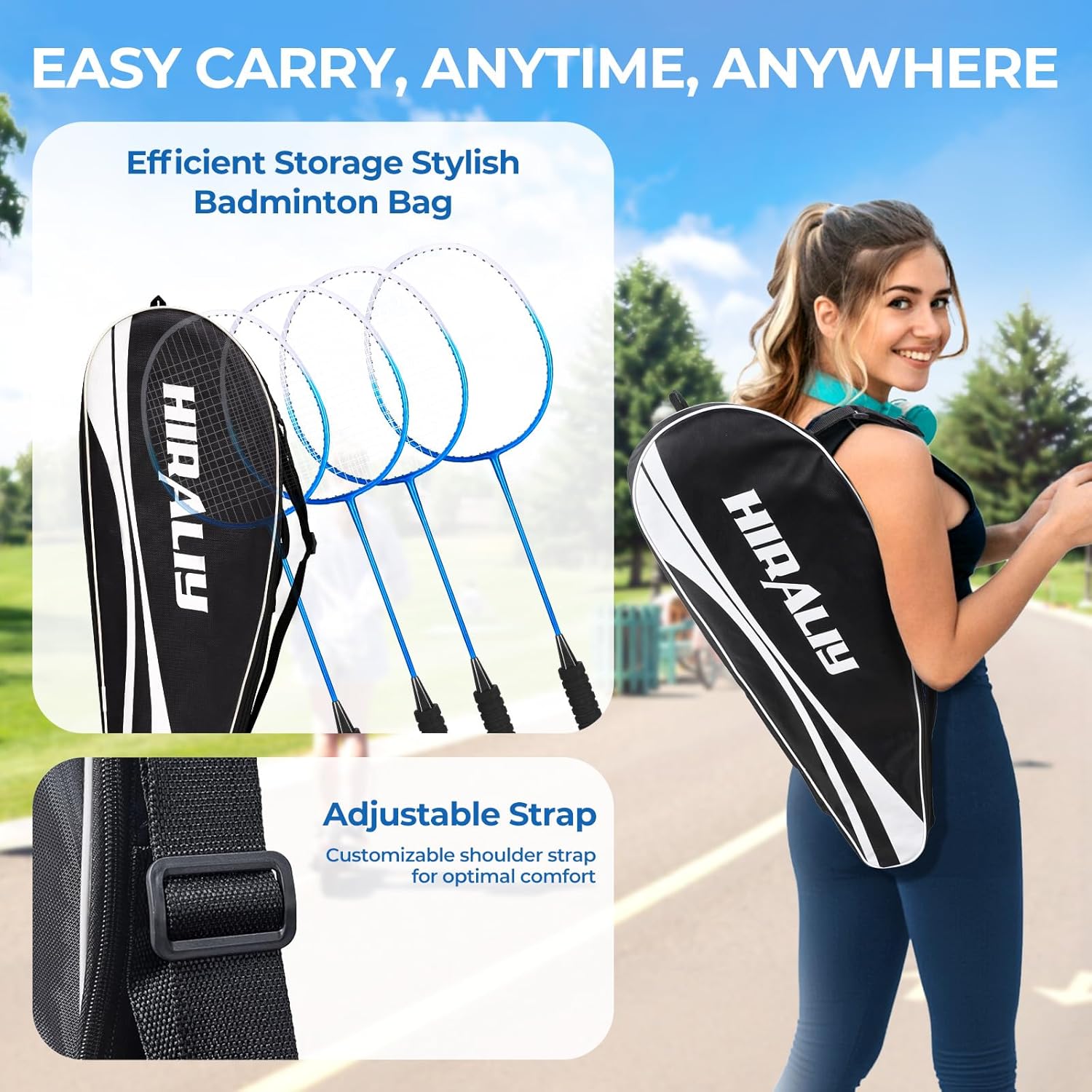 Thumbnail 5 de HIRALIY 4-P racket set for outdoor play