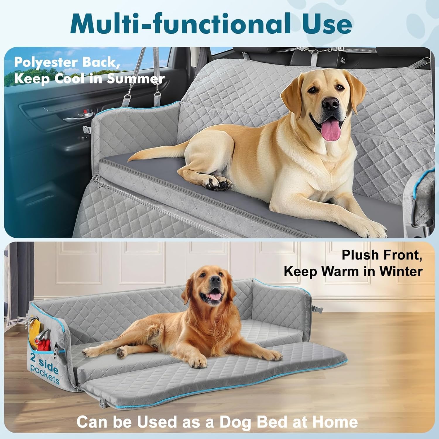 Detalle 2 de Tivray Large Dog Car Seat Bed