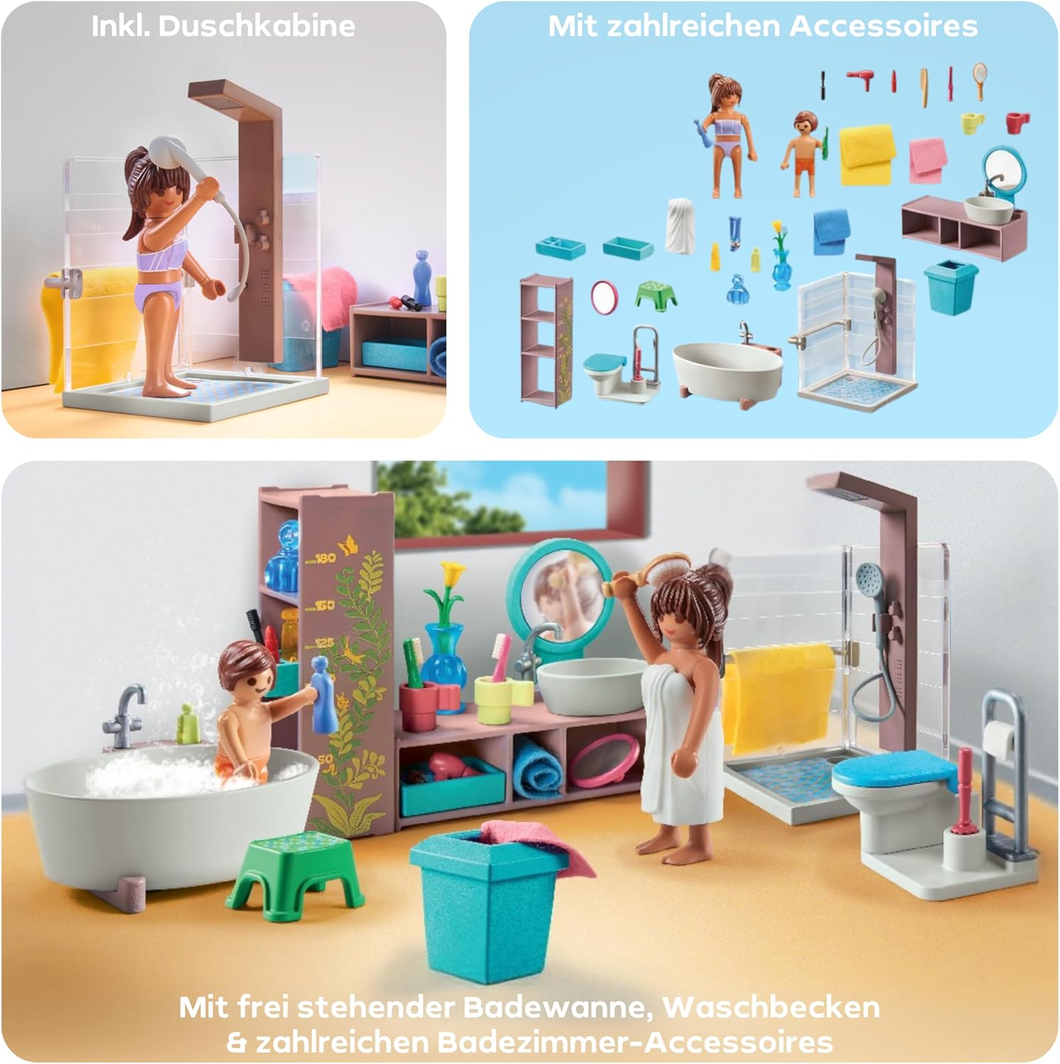 Thumbnail 3 de PLAYMOBIL MyLife 71611 Badezimmer mit 2 Figuren und Zubehör (ab 4 Jahren)