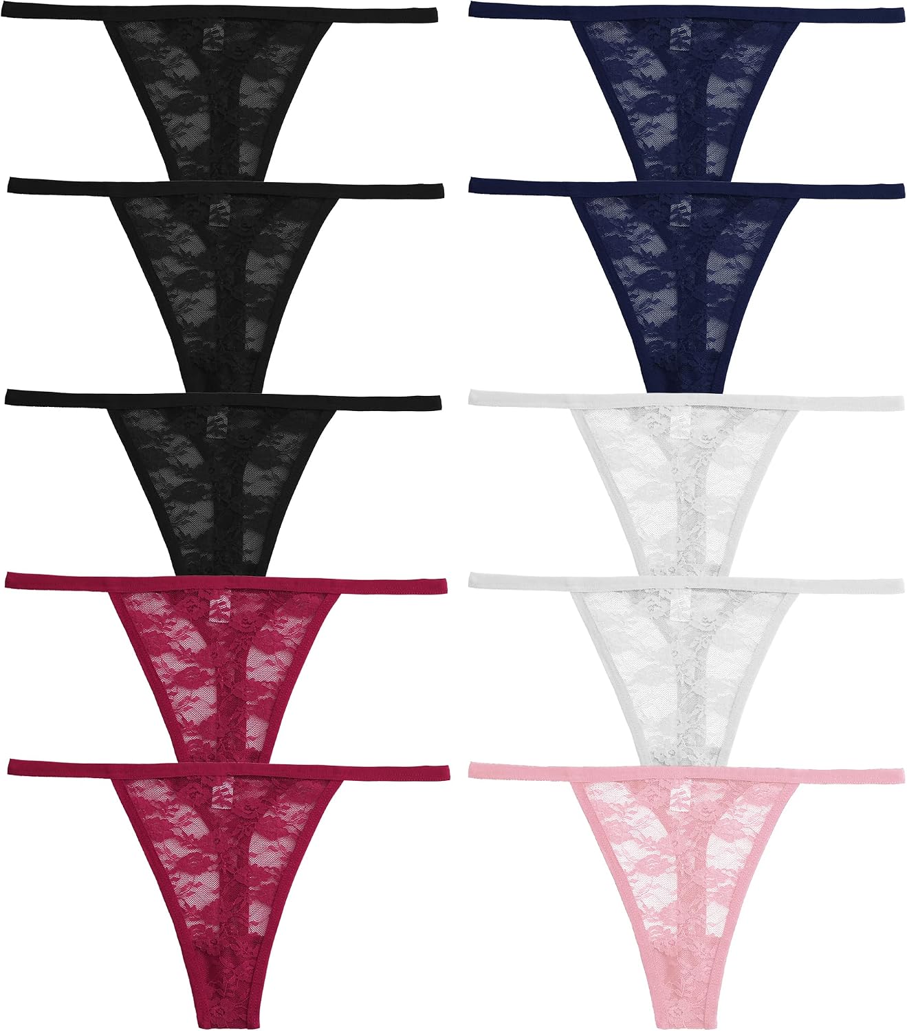 Detalle 2 de FINETOO 10er Pack Spitze Strings Tangas