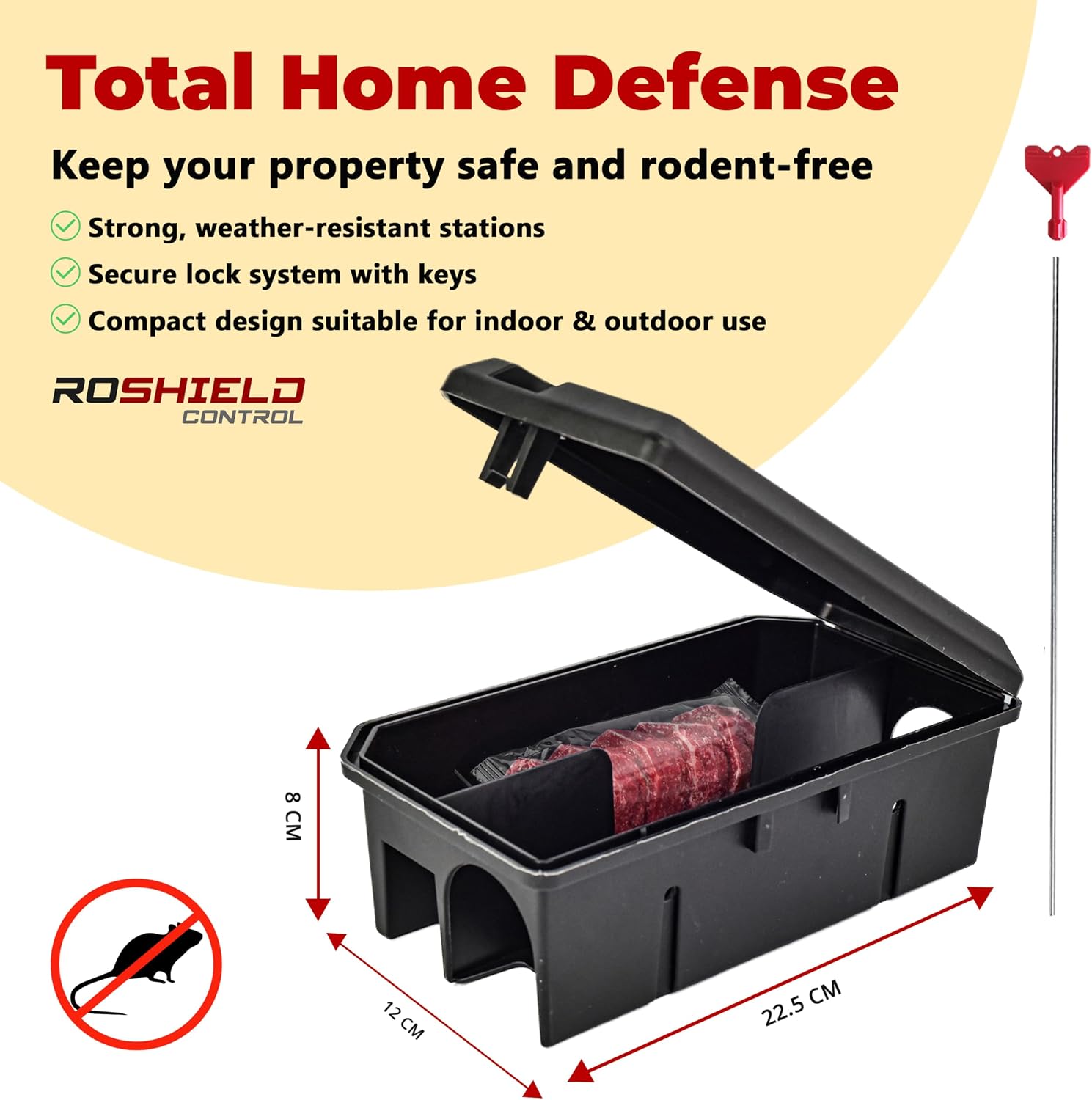 Detalle 2 de ROSHIELD 2x Pre-Baited Rat Control Kit 2 pack ๐