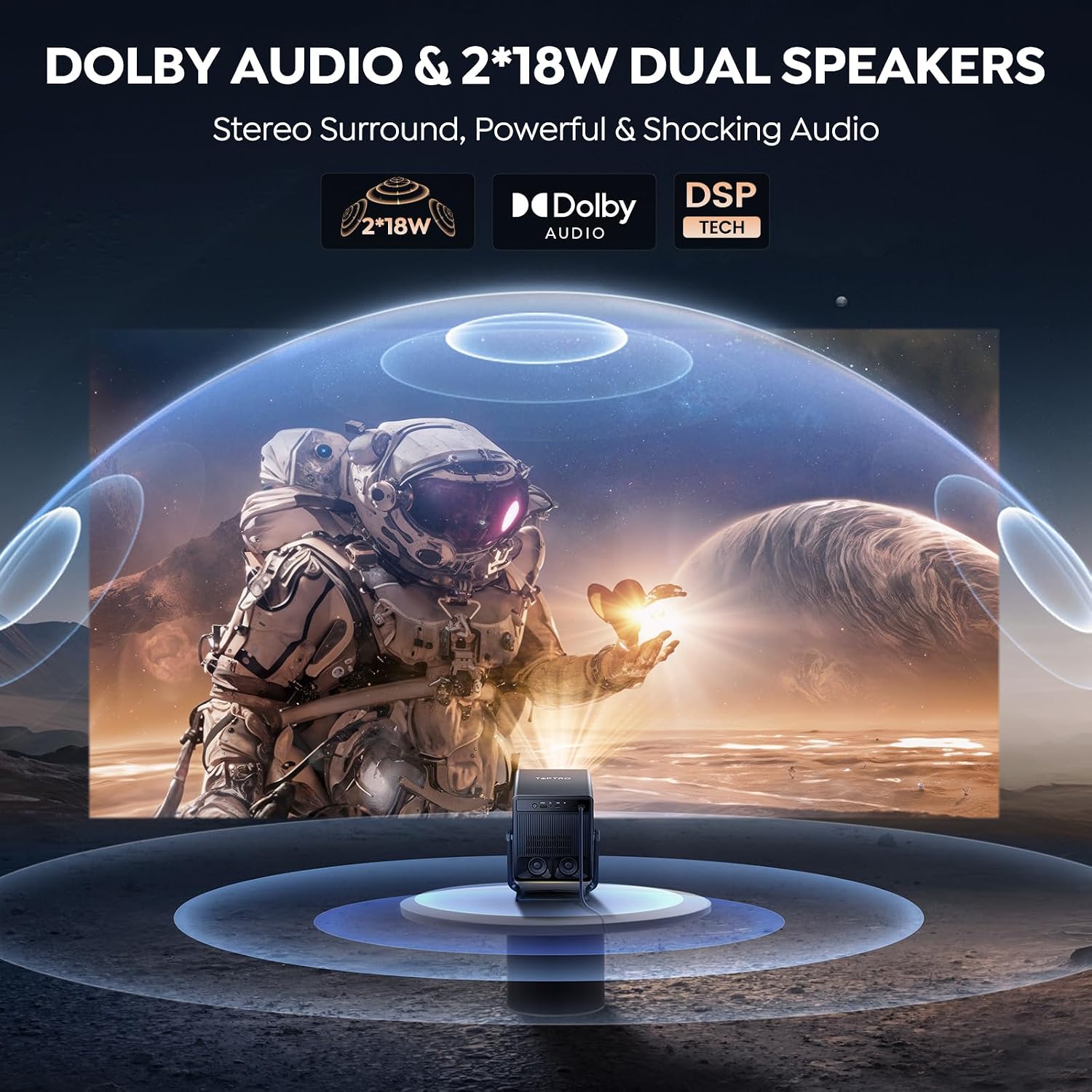Thumbnail 4 de Projector 4K with VIDAA OS – Netflix Included, 1400 ANSI, 1080p native, HDR10, WiFi 6, Dolby Audio