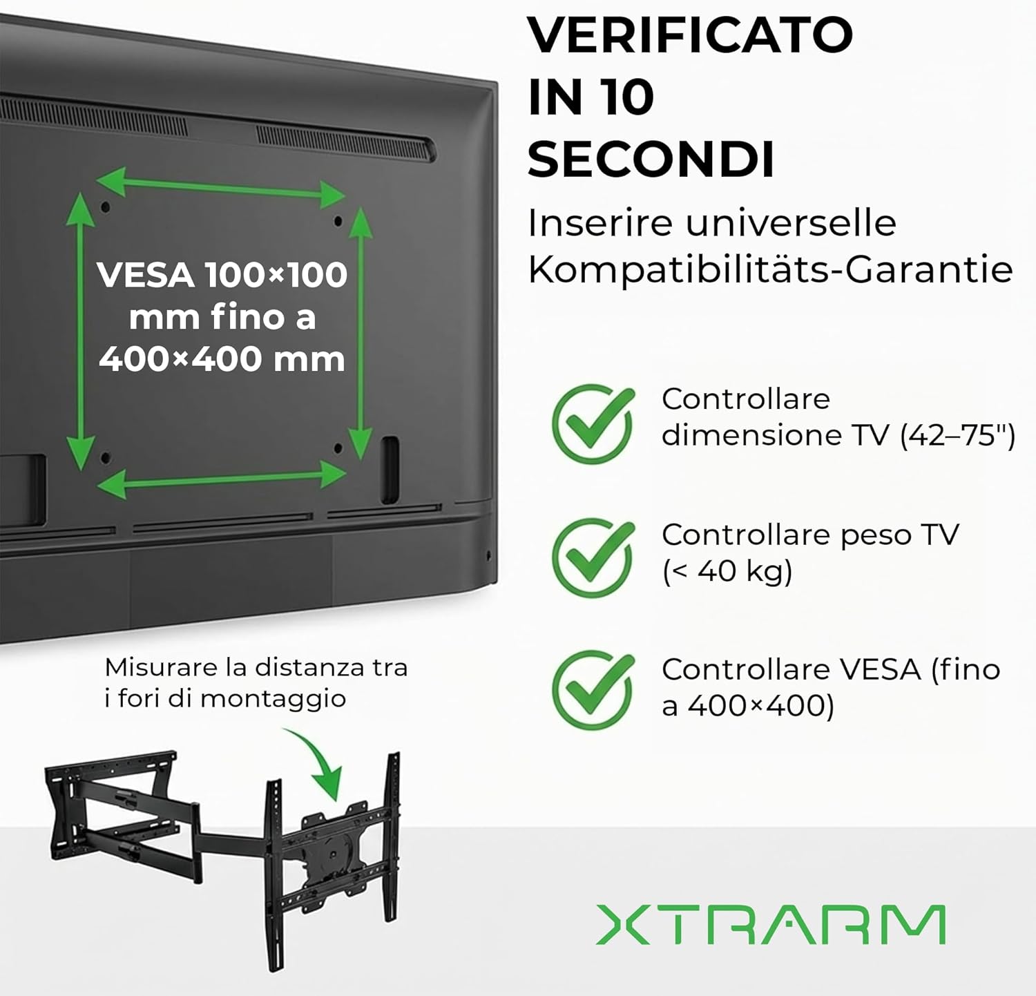 Thumbnail 6 de XTRARM TiTon FLEX supporto TV da parete 80 cm