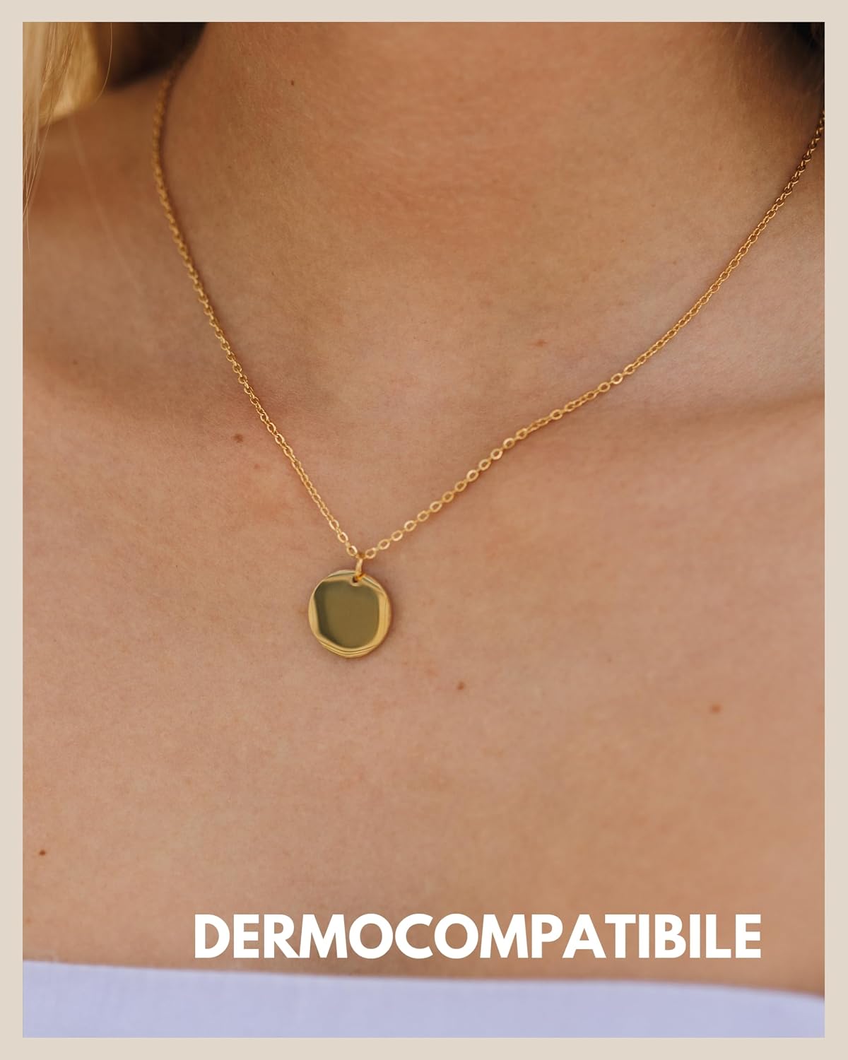 Thumbnail 1 de Good.Designs Collana da donna con ciondolo cerchio 42+5 cm