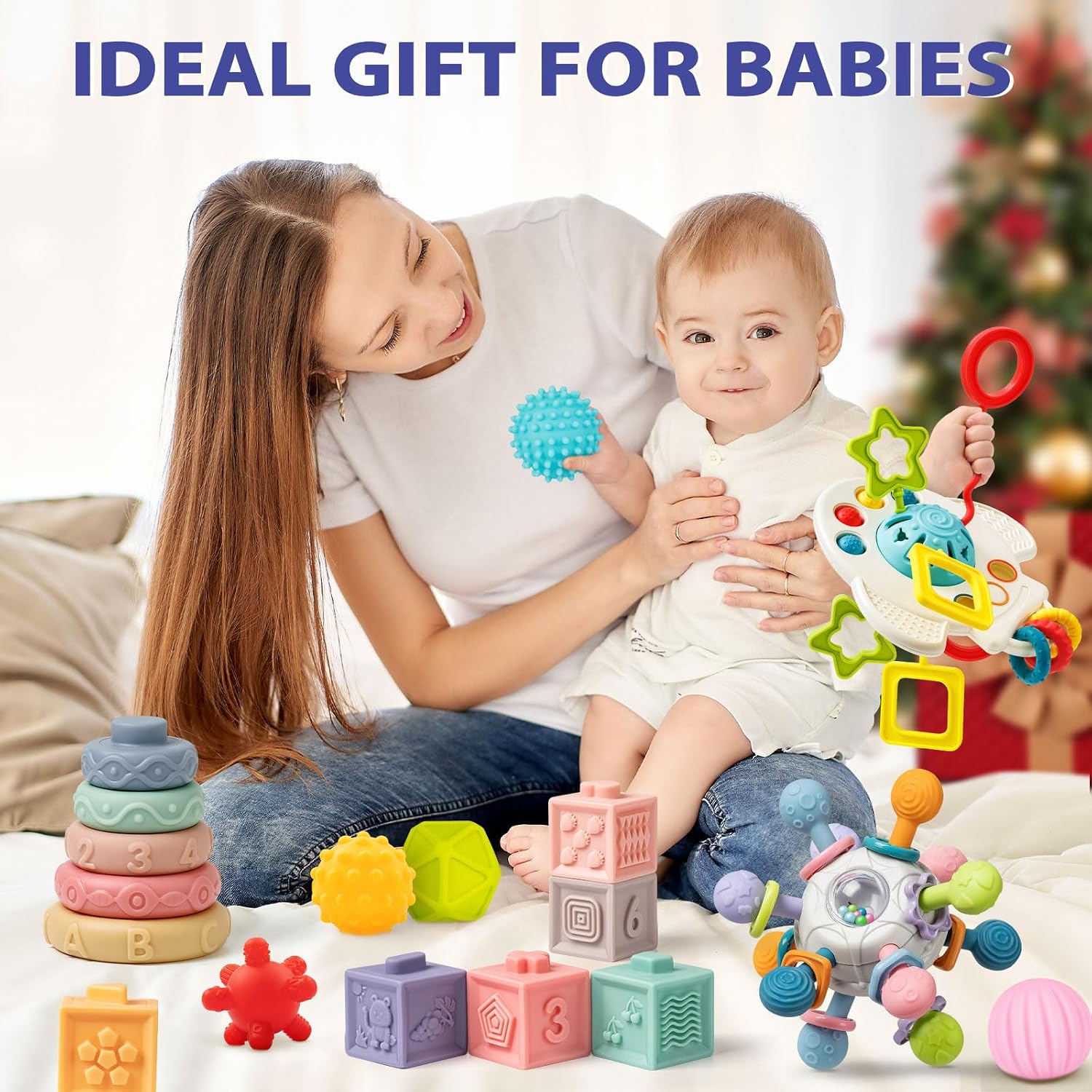 Thumbnail 6 de Jyusmile LLESSL-Ca-230614 5-in-1 Montessori Baby Toy Set with Stacking Toys