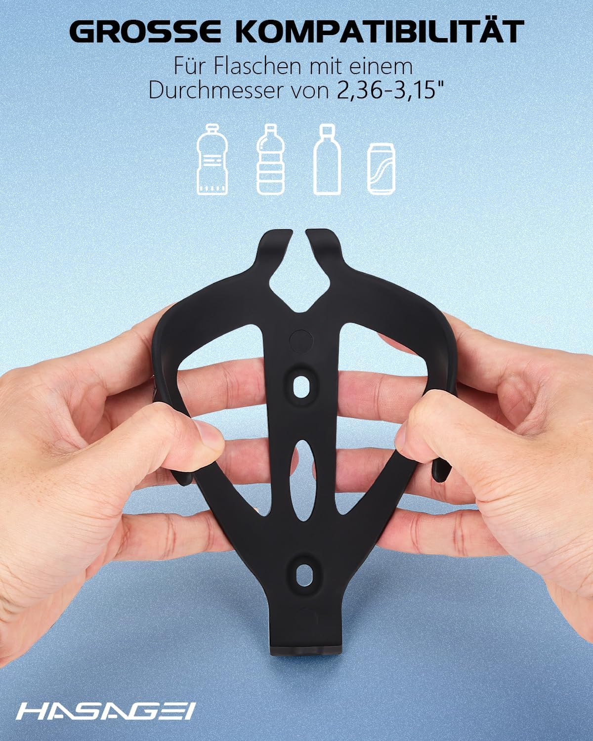 Thumbnail 4 de HASAGEI Fahrradflaschenhalter – ultraleichter, rutschfester Universalhalter für alle Räder