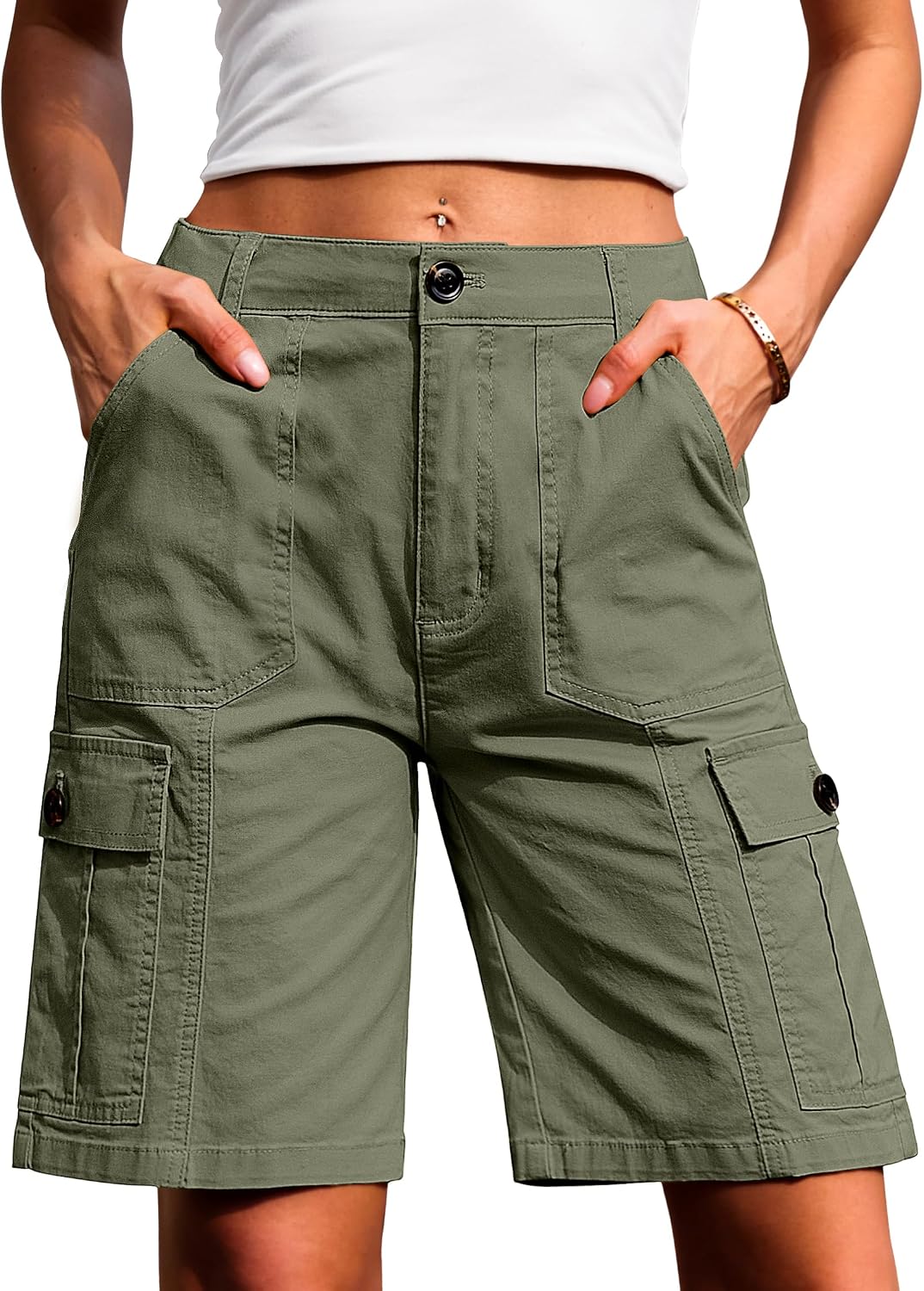 Detalle de Eddoyee Bermuda Cargo Shorts 9-inch inseam