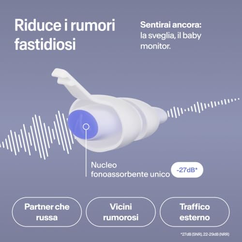 Detalle de Alpine SleepDeep: tappi per le orecchie ultra-morbidi per chi dorme sul fianco