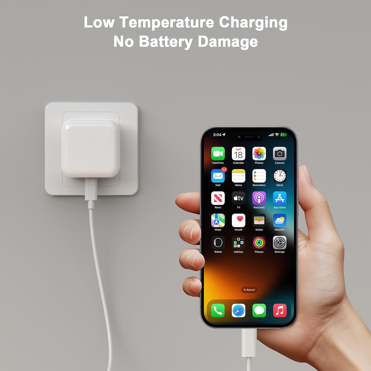 Thumbnail 5 de FUHAYA iPhone Fast Charge (MFi Certified) USB‑C to Lightning Charger Cable Kit with 20W Power Plug and 6FT Cable