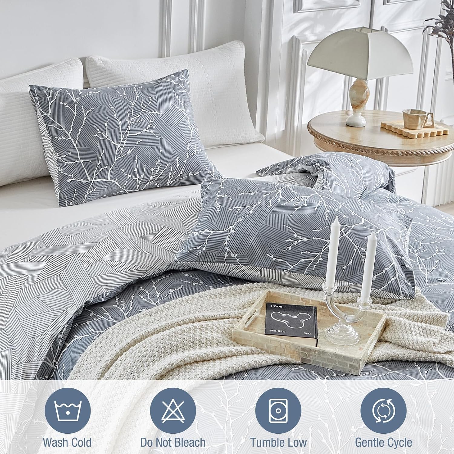 Detalle 2 de Lekesky 200T cotton super king duvet set