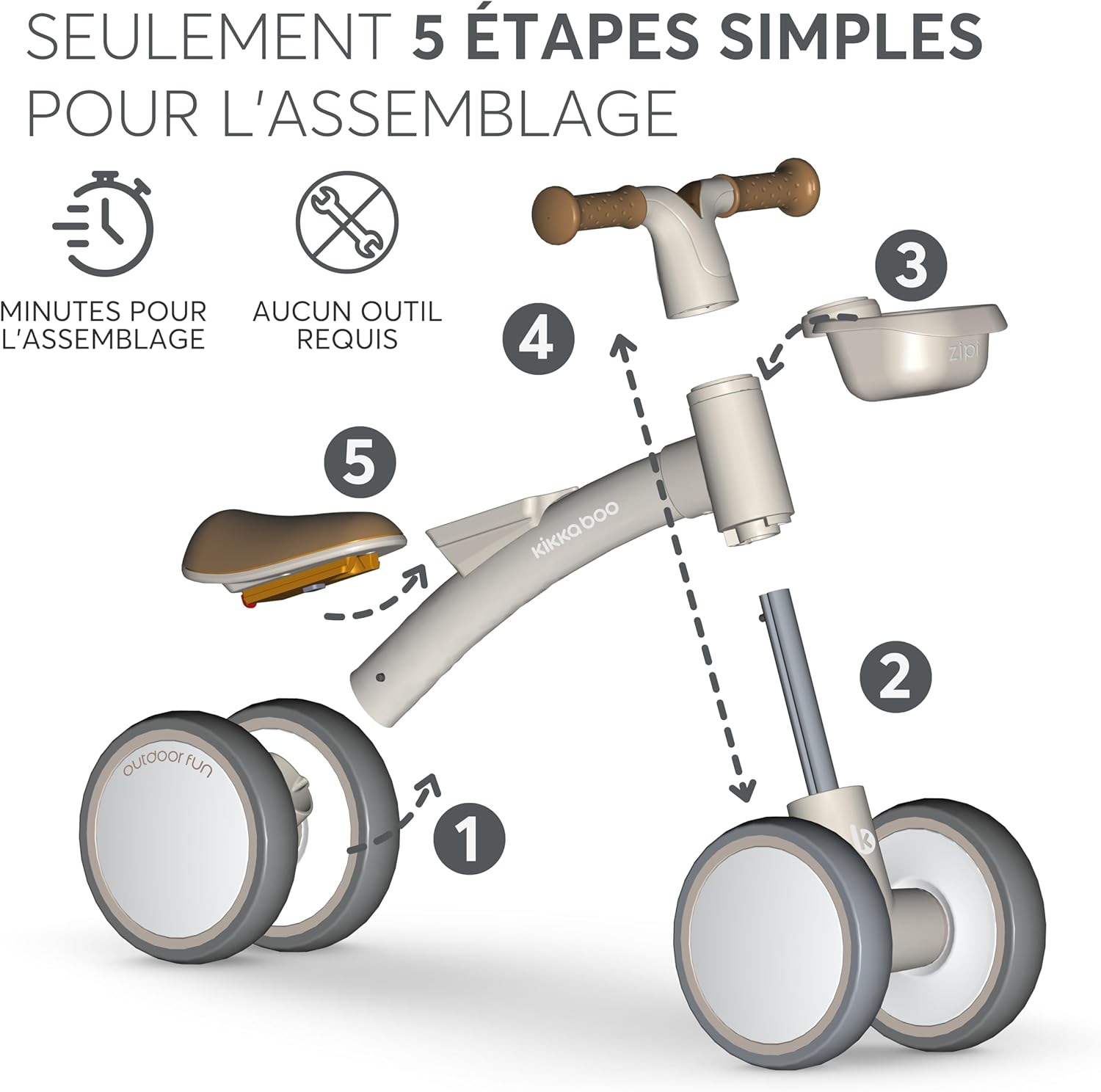 Detalle de kikka boo ZIPI vélo sans pédales 1–3