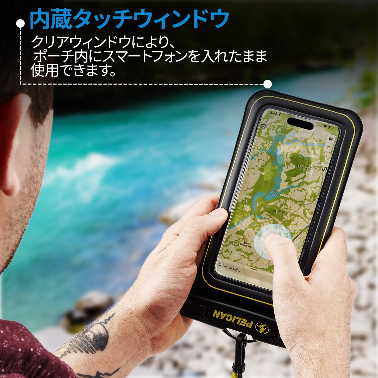 Thumbnail 2 de Pelican PP044508-04 スマートフォン防水ポーチ 4個セット、IP68・浮遊素材・最大6.7インチ対応