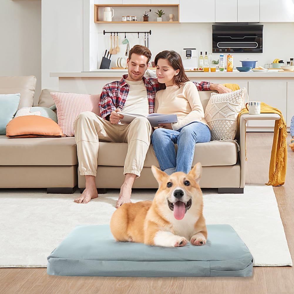 Thumbnail 6 de DUJUIKE 100% Waterproof Dog Bed Cover (Grey, M 92 x 59 x 10cm) with Zipper