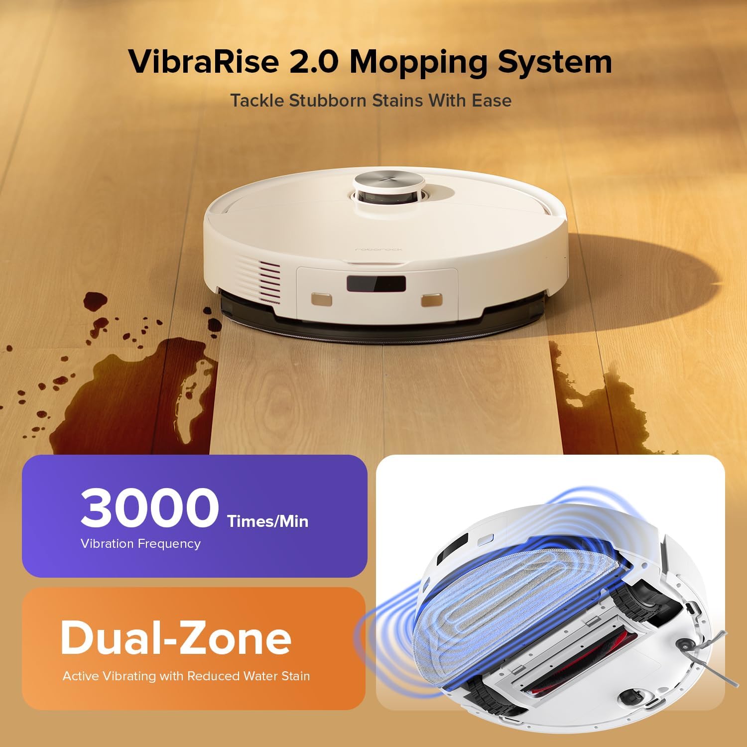 Detalle 2 de roborock Q10 S5 Robot Vacuum and Mop, 10,000 Pa Suction, Auto-Lifting Mop