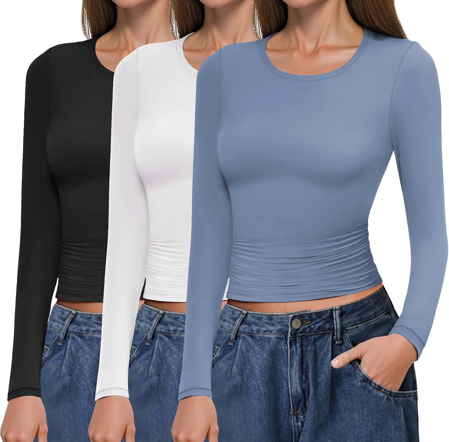 Detalle de Ekouaer 3 Pack Thermal Tops