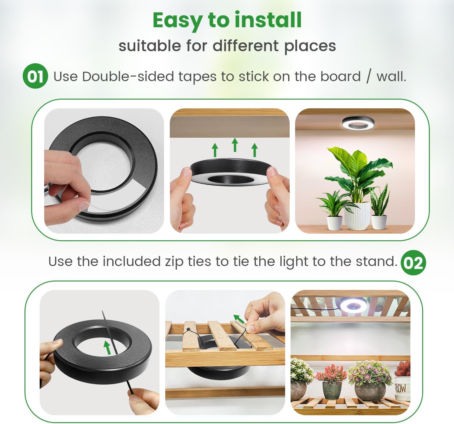 Detalle de Wiaxulay BL-D40A Indoor Grow Light, 4 Lights, Full Spectrum, Auto Timer