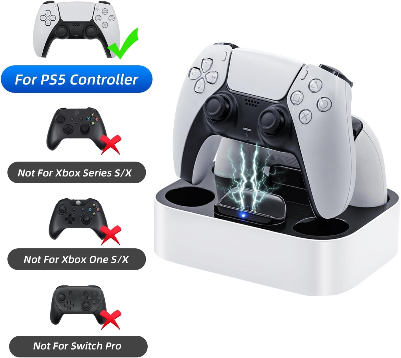 Thumbnail 2 de Tolesum Caricatore Joystick PS5 2 porte