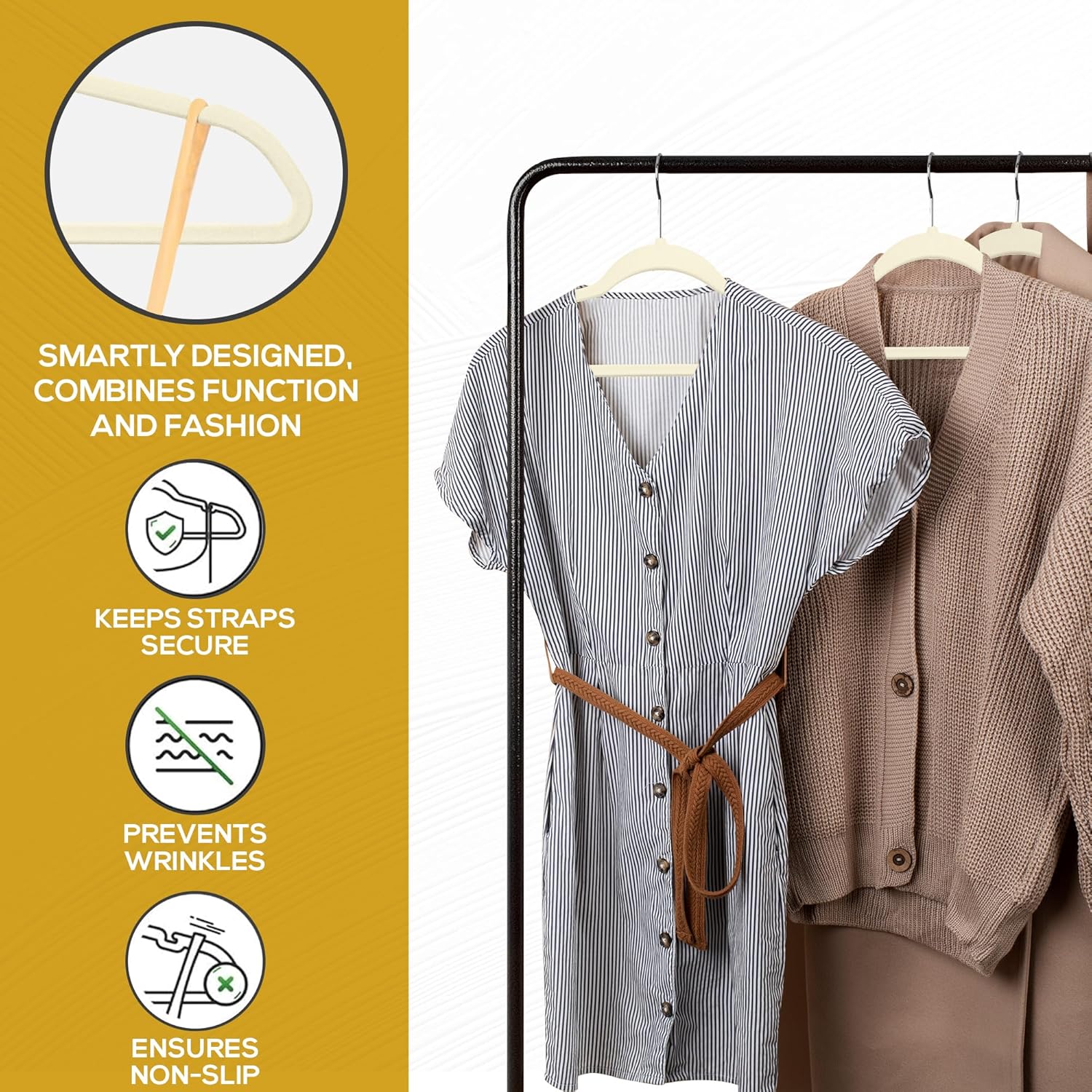 Thumbnail 3 de Techzoo Velvet Hangers 50-Pack — Ultra Thin Closet