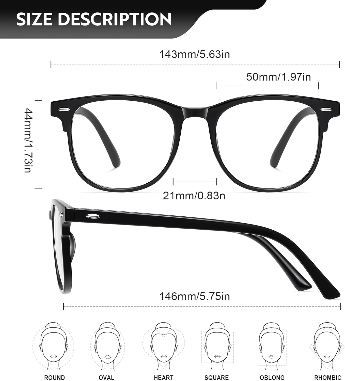 Detalle de Okany 3 Pack Reading Glasses for Women with Blue Light Blocking — Lightweight, Unisex Round Readers