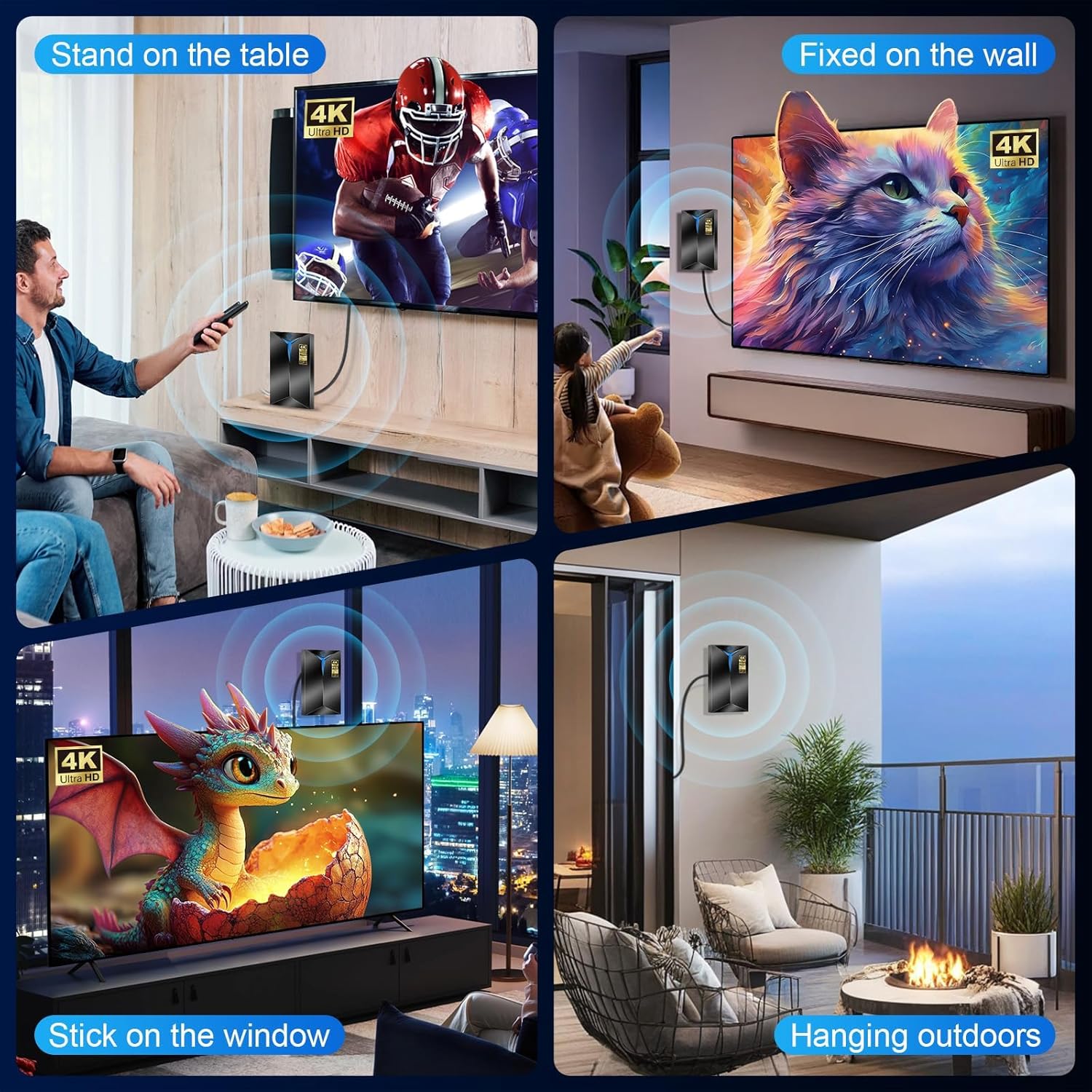 Thumbnail 6 de 2026 Premium HDTV Antenna Indoor/Outdoor