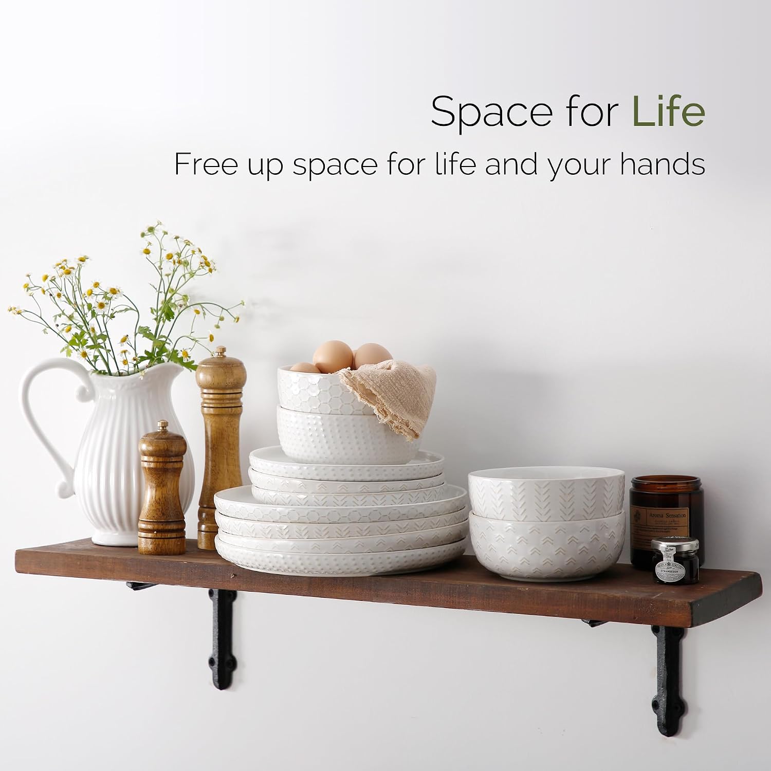 Thumbnail 6 de Lareina Stoneware Dinnerware Set, 12-Piece