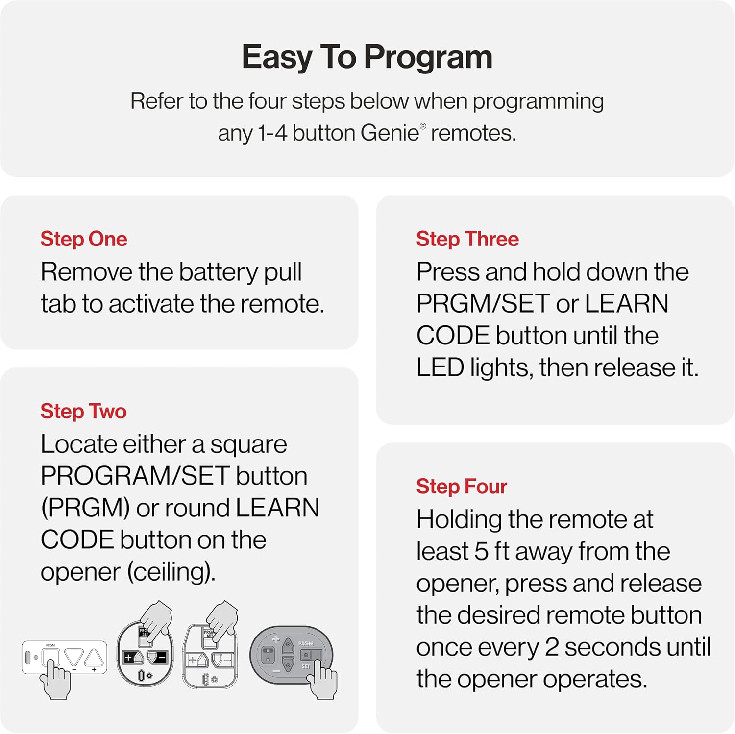 Thumbnail 5 de Genie G1T-BX Single Button Garage Door Opener Remote