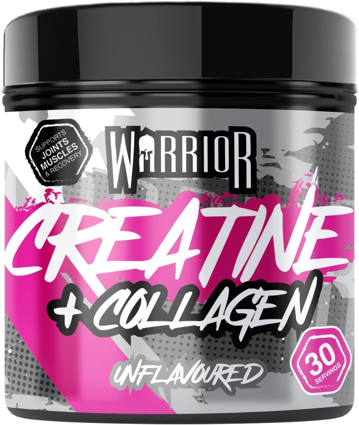 Detalle de Warrior Créatine Monohydrate + Collagène en Poudre 270 g – 30 doses, mix neutre ou fruits rouges