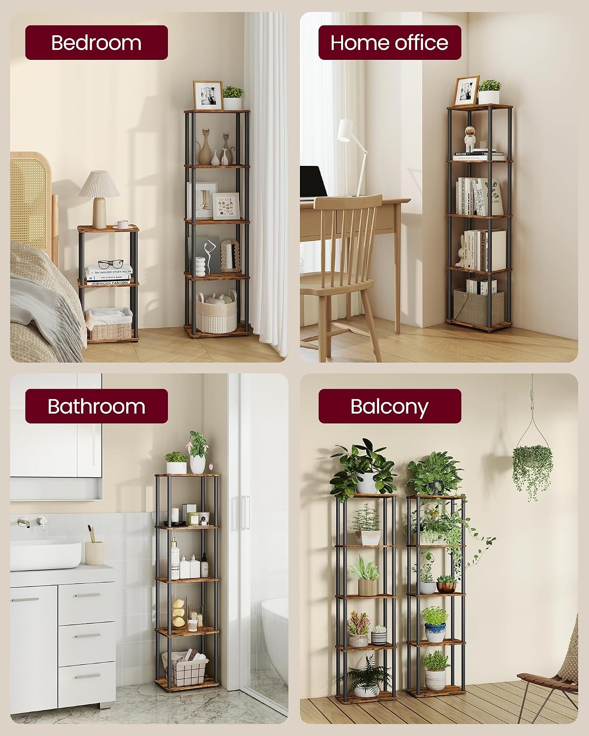 Detalle 1 de VASAGLE 5-Tier Storage Shelf