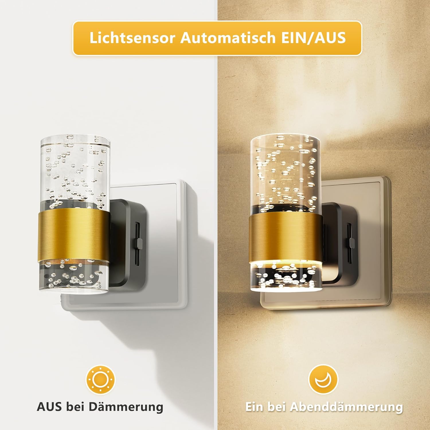 Thumbnail 1 de LOHAS-LED Nachtlicht Steckdose mit Dämmerungssensor – Warmweiß 3000K, 0–100 Lumen, dimmbar