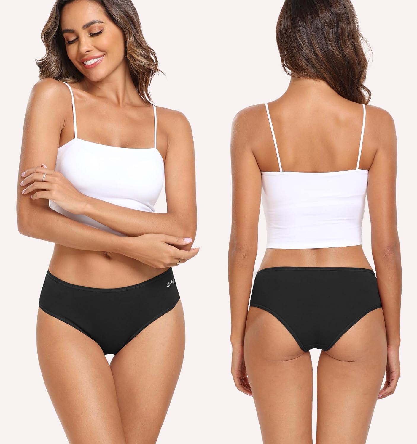 Thumbnail 1 de coskefy Women’s Cotton Hipster Underwear (Low-Rise) — Soft Stretch Breathable Bikini Briefs, 6-Pack