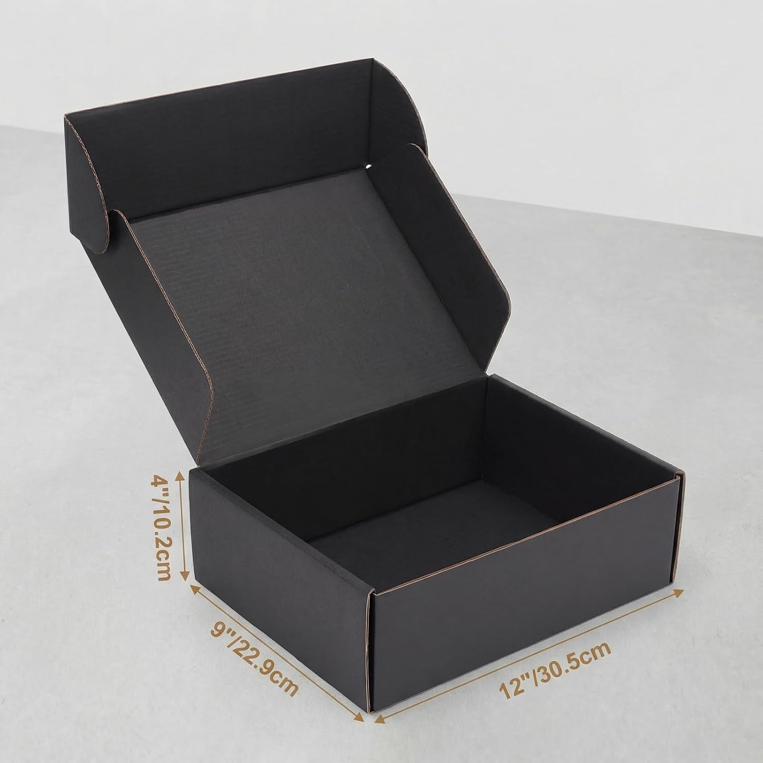 Thumbnail 1 de RLAVBL 12x9x4 Inch Shipping Boxes, 6 Pack – Matte Black Corrugated Mailing Boxes for Small Businesses