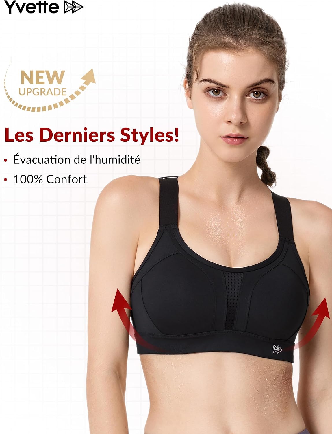 Detalle de Yvette Soutien-gorge sport 5XL