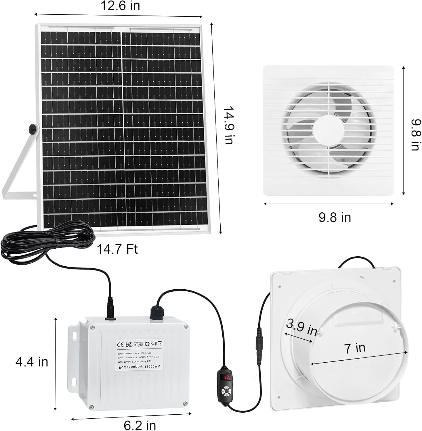 Thumbnail 5 de Solar chicken coop fan 25W