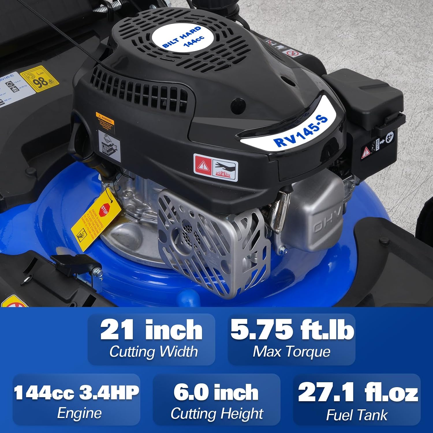 Detalle de BILT HARD Gas Lawn Mower 21-Inch