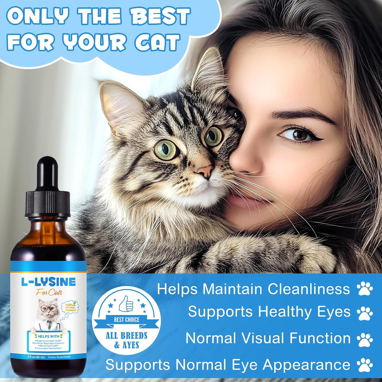Detalle 2 de L-lysin Katze Tropfen für Immunsystem 60 ml
