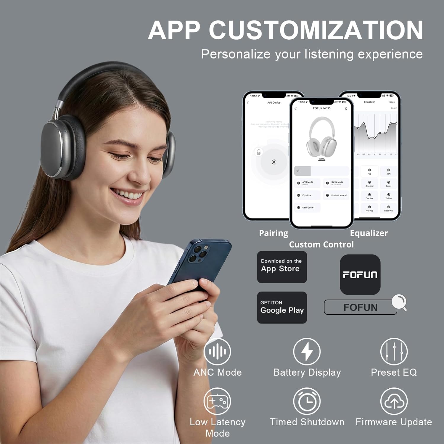 Thumbnail 5 de NC95 Hybrid ANC Headphones with Knob Control