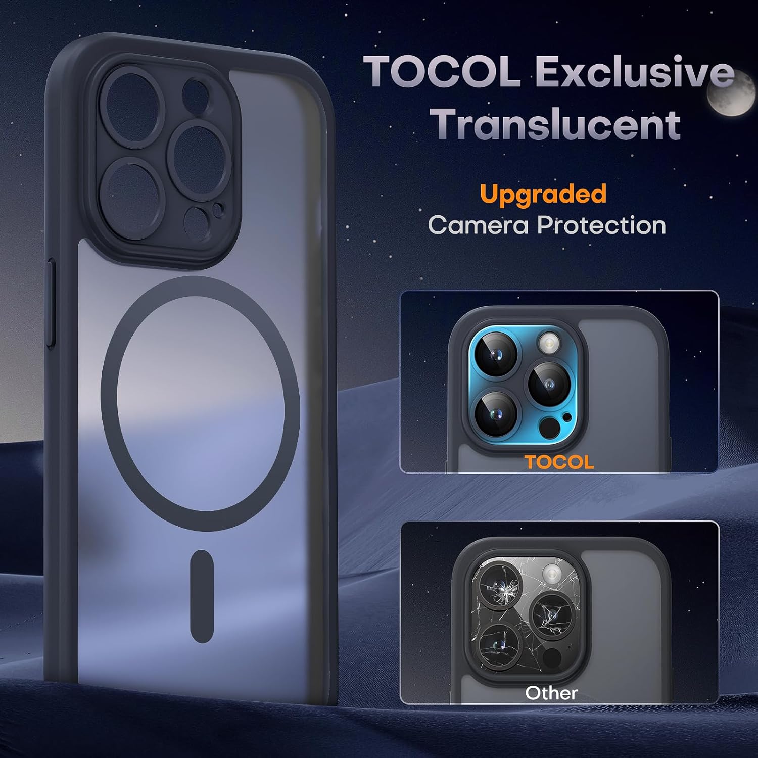 Thumbnail 4 de TOCOL iPhone 15 Pro Max Case 6.7-Inch