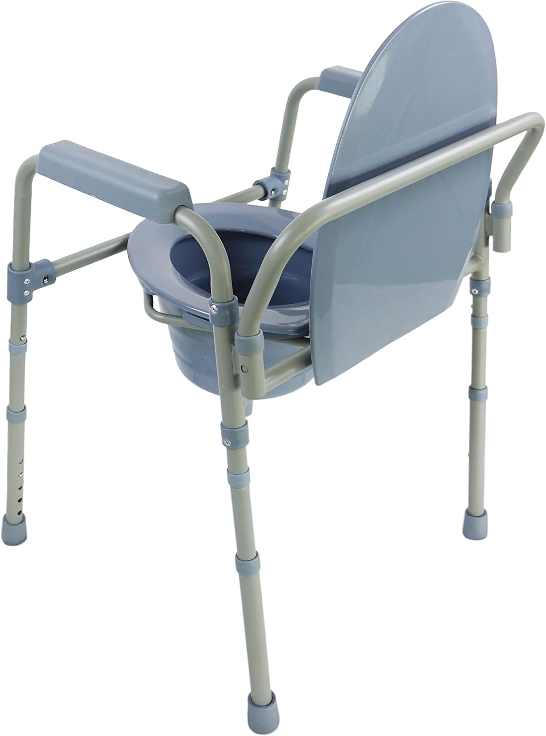 Detalle 2 de PEPE Mobility – stalowe krzesło toaletowe 3 w 1, szare, z regulacją wysokości