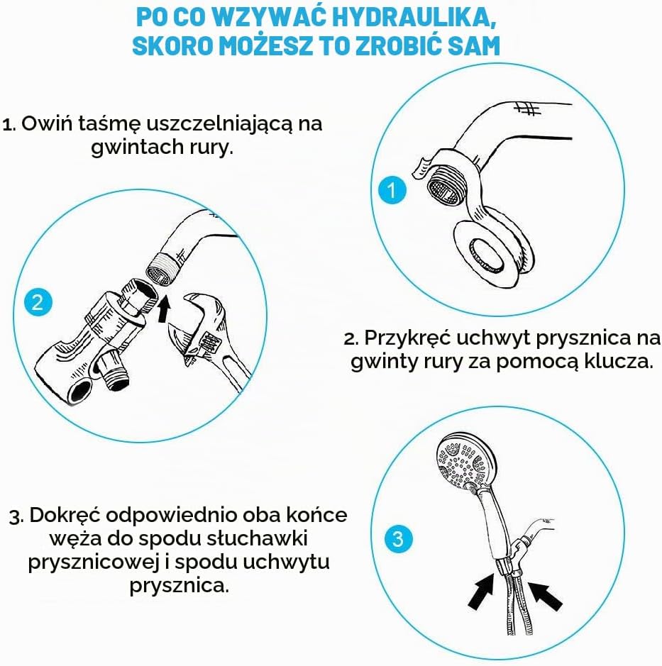Detalle 2 de Vicloon D-3DHS+LZQ-FBA – słuchawka prysznicowa z filtrem mineralnym, 3 tryby
