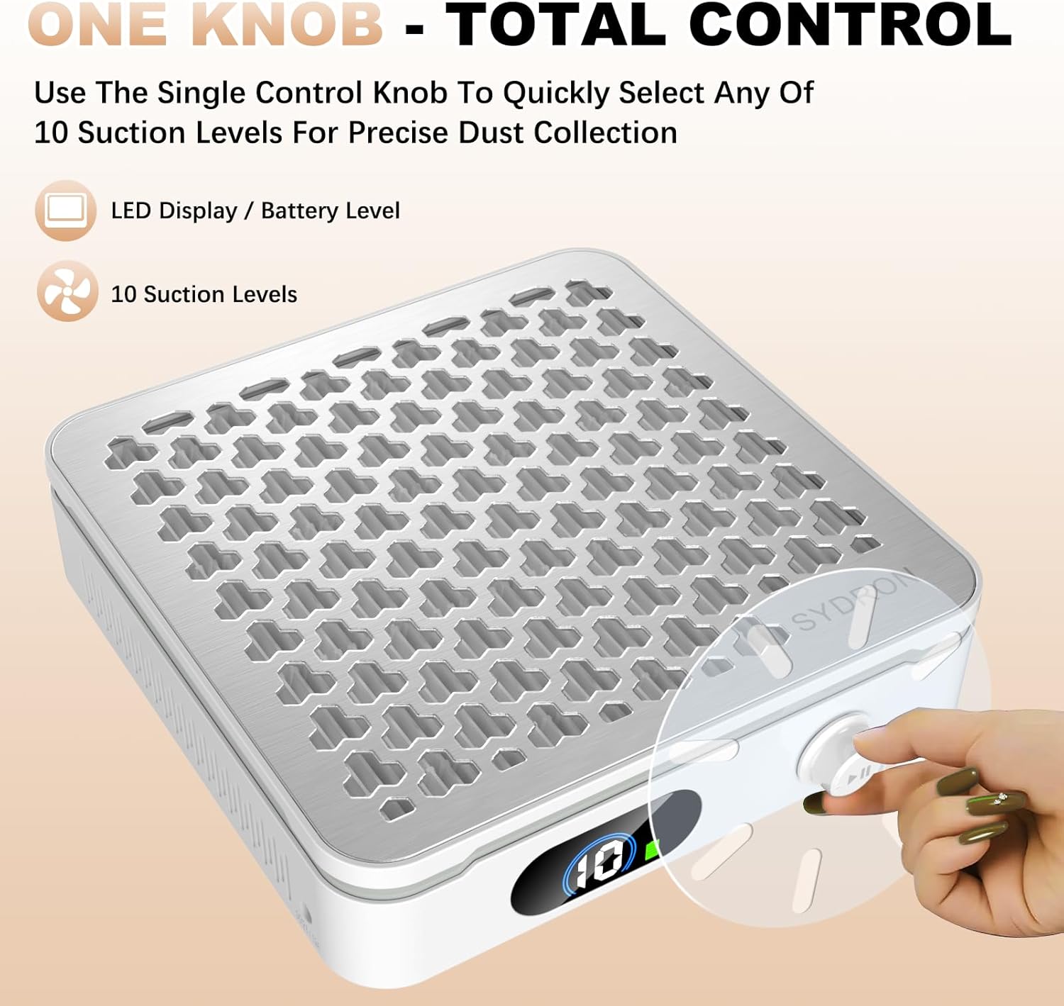 Thumbnail 5 de Nail Dust Collector (1000PA) Cordless by Nail Tech with 10 Speed Levels, Low Noise Suction