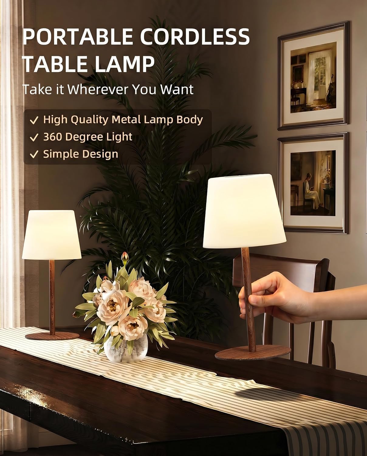 Thumbnail 6 de EZVALO Outdoor Cordless Table Lamp 4500mAh