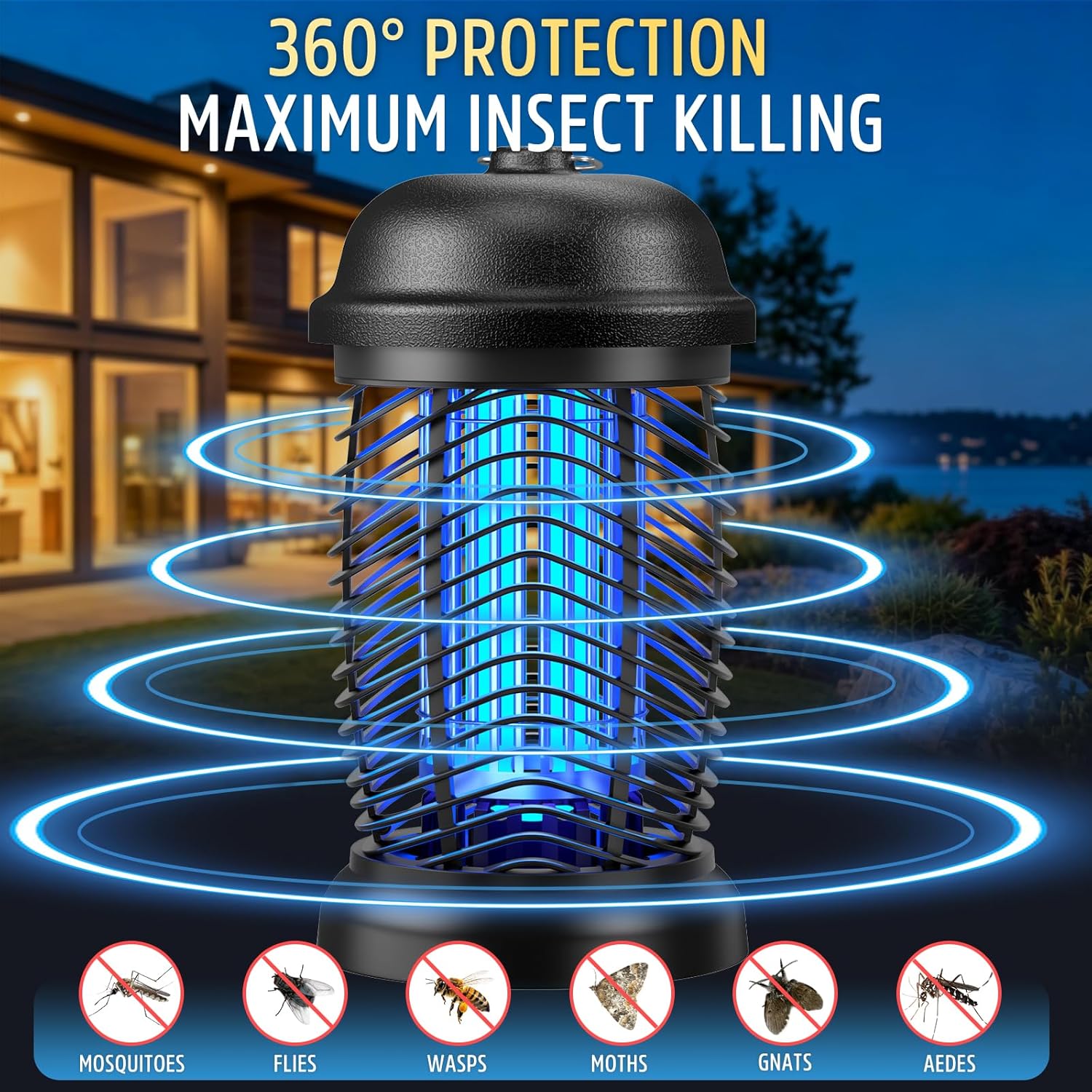 Thumbnail 6 de Upgraded Bug Zapper Outdoor 4200V Mosquito Zapper